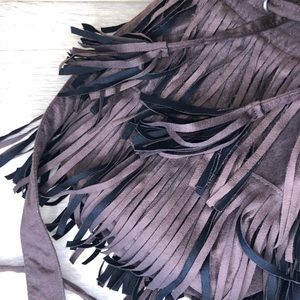 Fringe Leather Purse